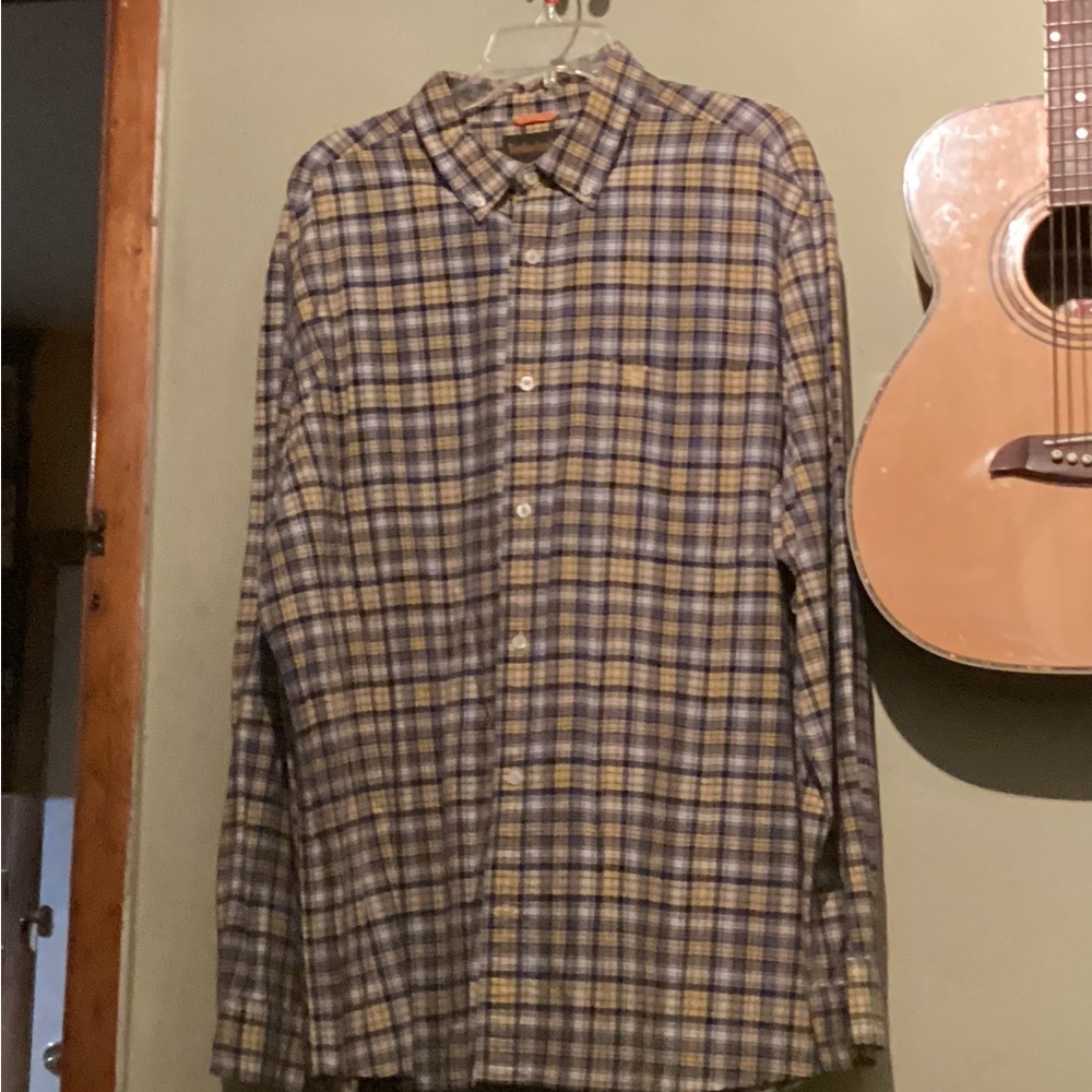 Men’s Timberland 100% Cotton Casual Button Down Shirt, Size XXL